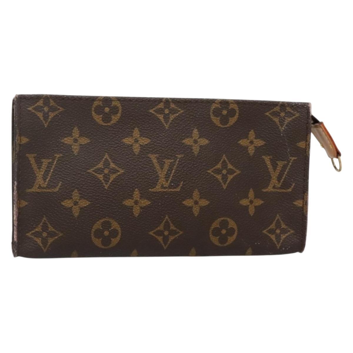 Louis Vuitton Monogram Bucket Gm Accessory Pouch Lv Auth Th6237